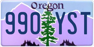 OR license plate 990YST