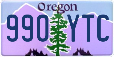 OR license plate 990YTC