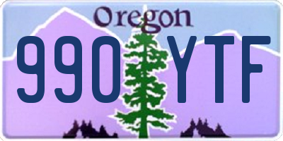 OR license plate 990YTF