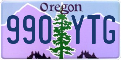 OR license plate 990YTG