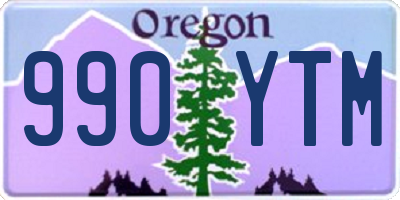 OR license plate 990YTM