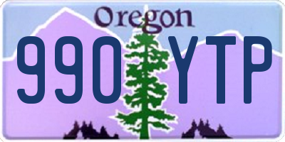 OR license plate 990YTP