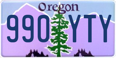 OR license plate 990YTY