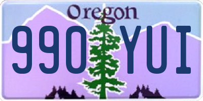 OR license plate 990YUI