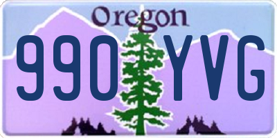 OR license plate 990YVG