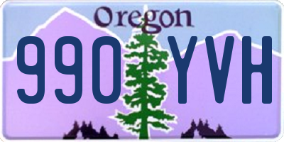 OR license plate 990YVH