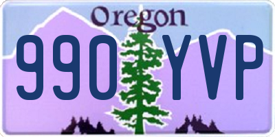 OR license plate 990YVP
