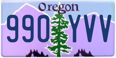 OR license plate 990YVV