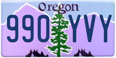 OR license plate 990YVY