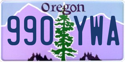 OR license plate 990YWA