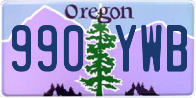 OR license plate 990YWB