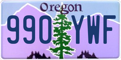 OR license plate 990YWF