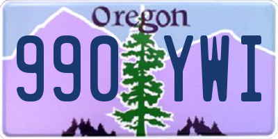 OR license plate 990YWI