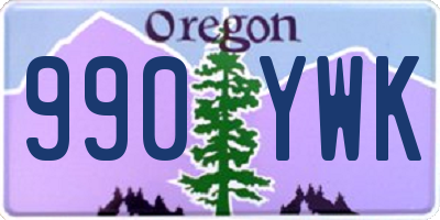 OR license plate 990YWK