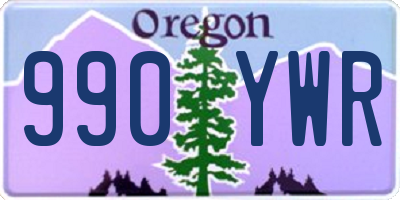 OR license plate 990YWR