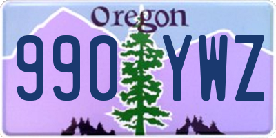 OR license plate 990YWZ