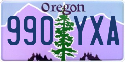 OR license plate 990YXA