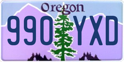 OR license plate 990YXD