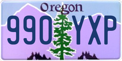 OR license plate 990YXP