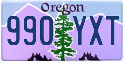OR license plate 990YXT