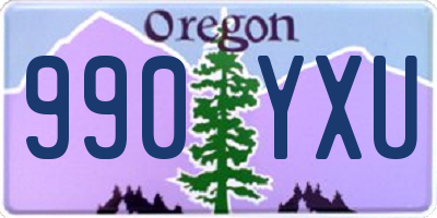 OR license plate 990YXU