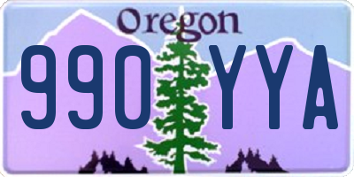 OR license plate 990YYA