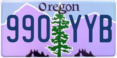 OR license plate 990YYB