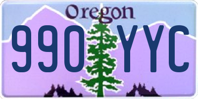 OR license plate 990YYC