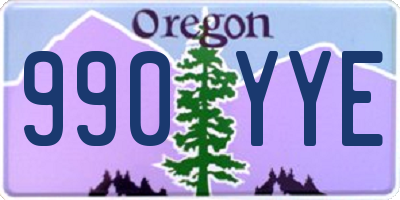 OR license plate 990YYE