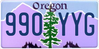 OR license plate 990YYG