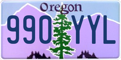 OR license plate 990YYL