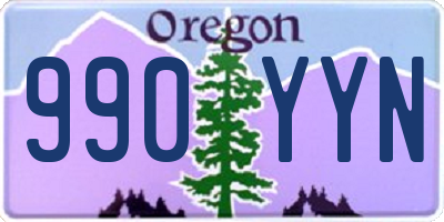 OR license plate 990YYN