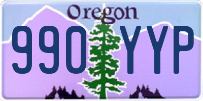 OR license plate 990YYP