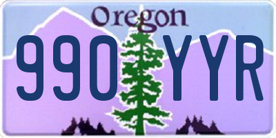 OR license plate 990YYR