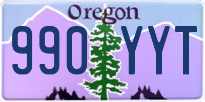 OR license plate 990YYT