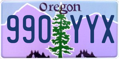 OR license plate 990YYX