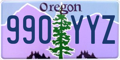 OR license plate 990YYZ