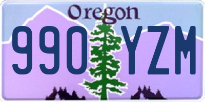 OR license plate 990YZM