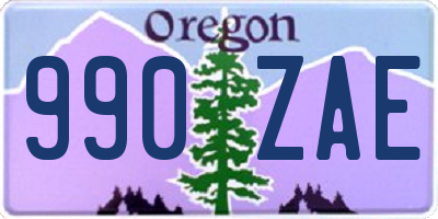 OR license plate 990ZAE