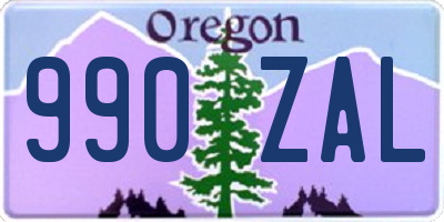 OR license plate 990ZAL