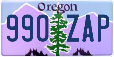 OR license plate 990ZAP