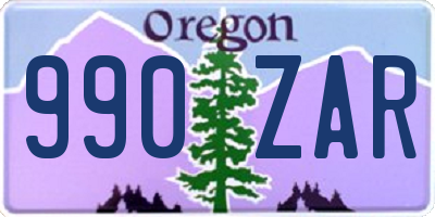 OR license plate 990ZAR