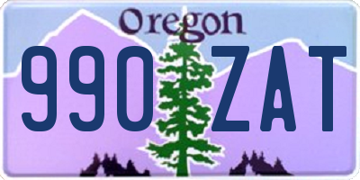 OR license plate 990ZAT