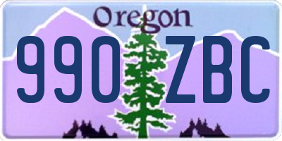 OR license plate 990ZBC