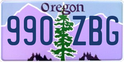 OR license plate 990ZBG
