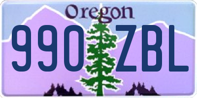 OR license plate 990ZBL