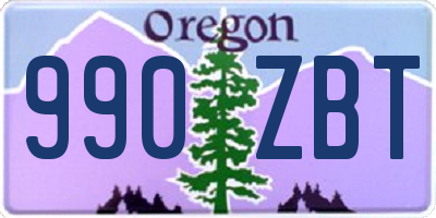 OR license plate 990ZBT