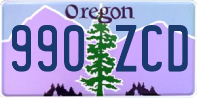 OR license plate 990ZCD