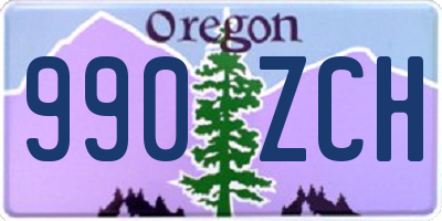 OR license plate 990ZCH