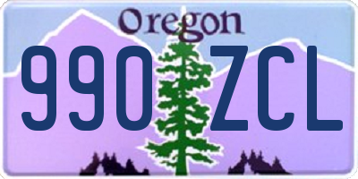 OR license plate 990ZCL